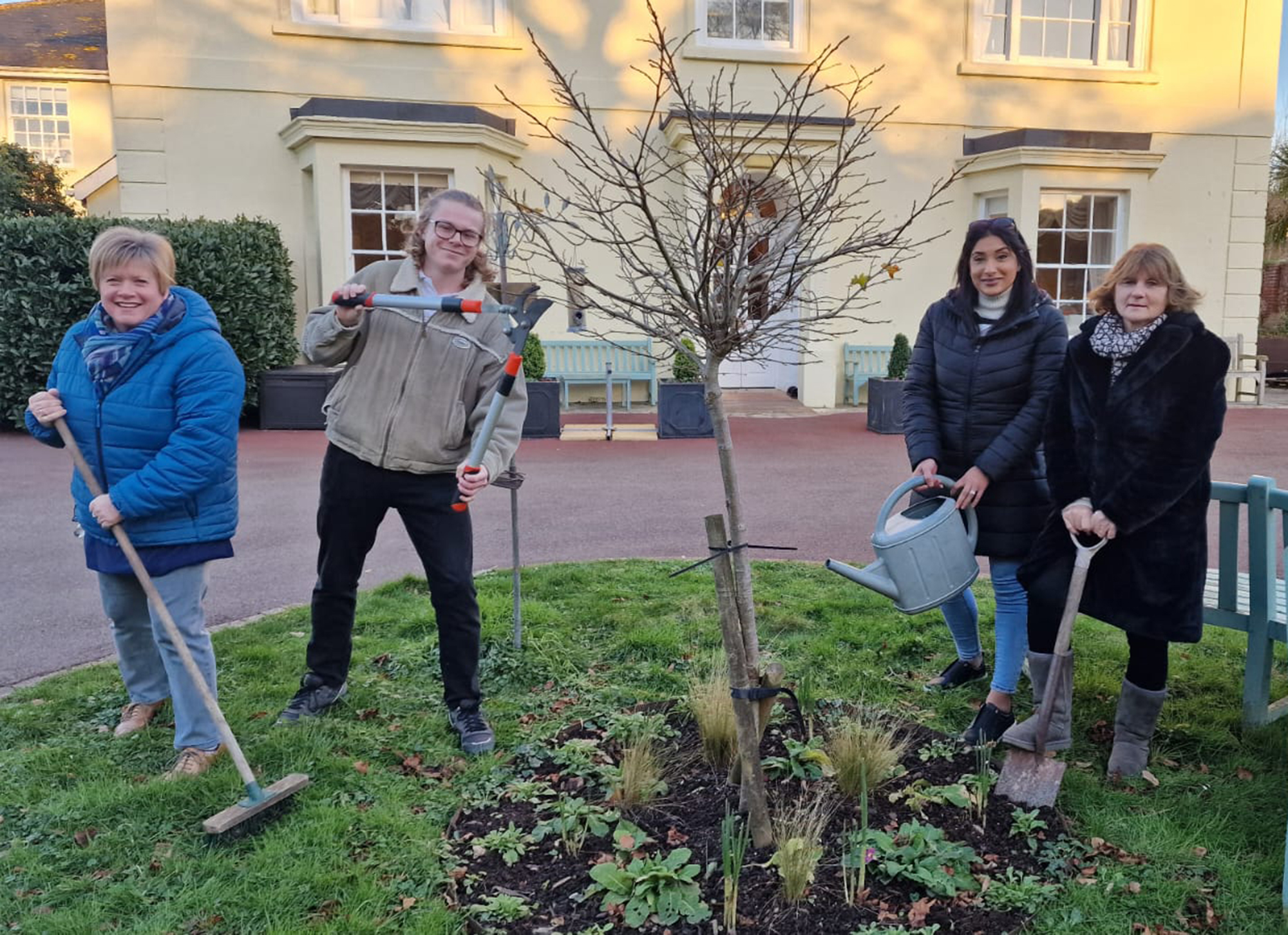 Residents interacting